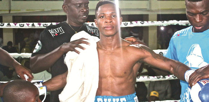  Duke Micah looks ahead after his victory against Yakubu Kareem